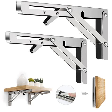 heavy duty metal collapsible shelf bracket for bench table|stainless steel shelf brackets.